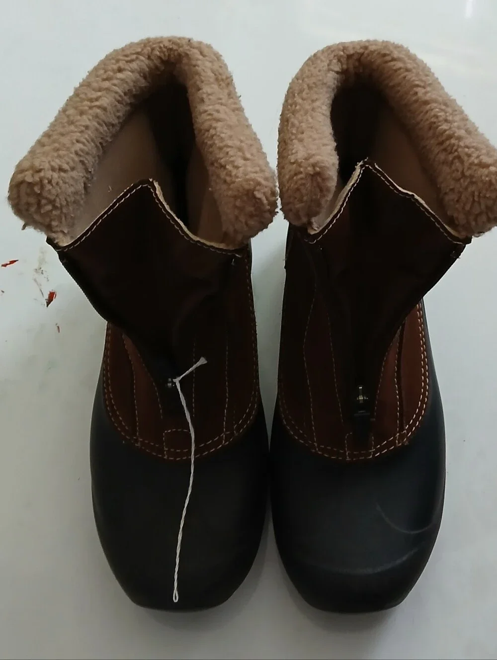 Sorel Brown and Cream Faux-Shearling Lined Boot Size 8